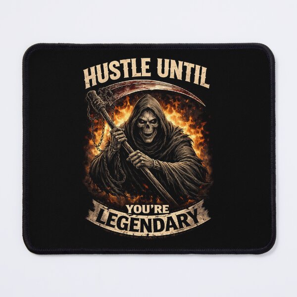 Item preview, Hustle Until You’re Legendary Grim Reaper Dark Aesthetic Streetwear Design designed and sold by apex.vibe.