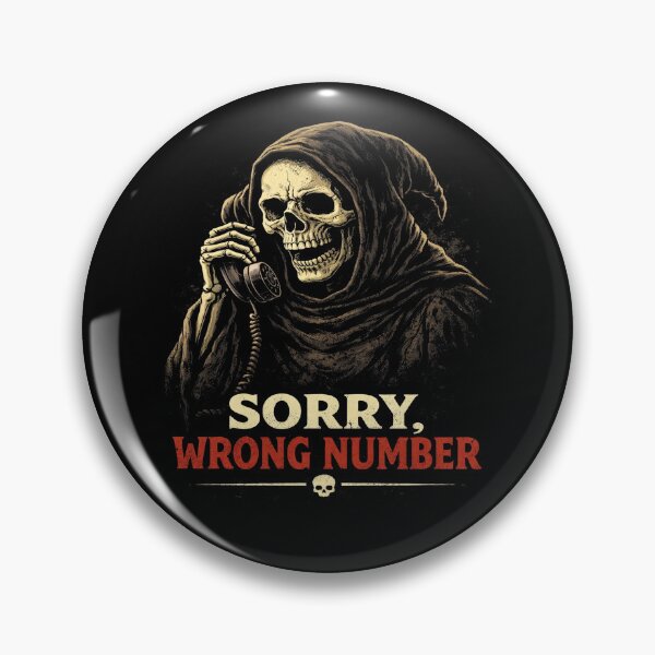 Item preview, Grim Reaper, sorry wrong number T-shirt designed and sold by DesignsbyForbes.