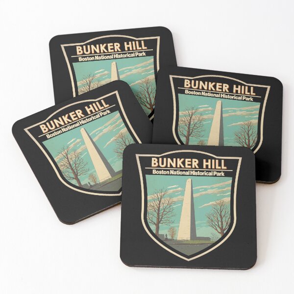Item preview, Bunker Hill Monument Boston Illustration Travel Art Badge designed and sold by KrisSidDesigns.