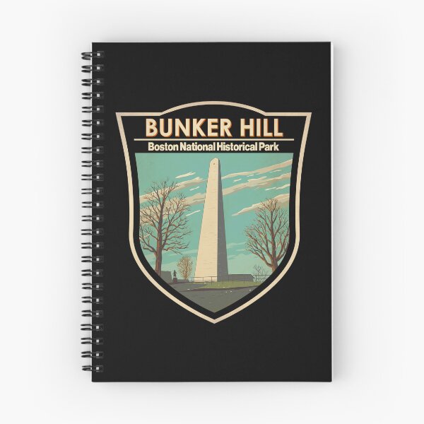 Item preview, Bunker Hill Monument Boston Illustration Travel Art Badge designed and sold by KrisSidDesigns.