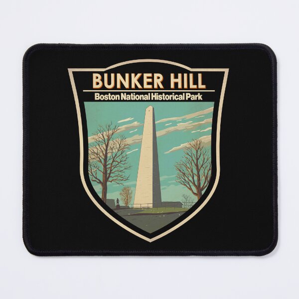 Item preview, Bunker Hill Monument Boston Illustration Travel Art Badge designed and sold by KrisSidDesigns.