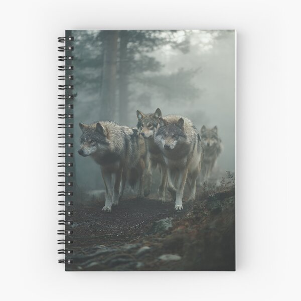 Item preview, Silent Wolf Pack Trekking Through Misty Forest Trail designed and sold by EK-World.