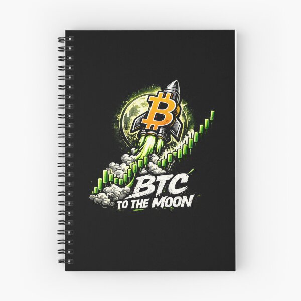 Item preview, BTC To The Moon Rocket Chart – Bitcoin Bullish Crypto Trader Design designed and sold by Chart Store | Trading Life.