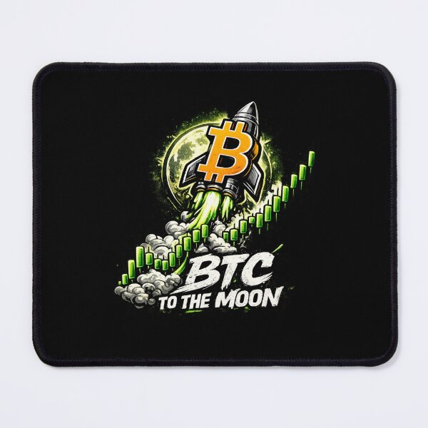 Item preview, BTC To The Moon Rocket Chart – Bitcoin Bullish Crypto Trader Design designed and sold by Chart Store | Trading Life.