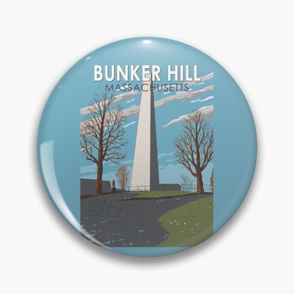Item preview, Bunker Hill Monument Massachusetts Illustration Travel Art Vintage designed and sold by KrisSidDesigns.
