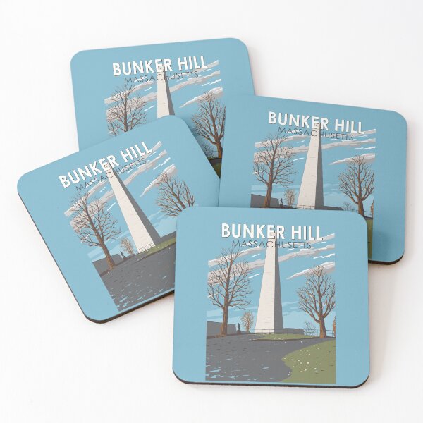 Item preview, Bunker Hill Monument Massachusetts Illustration Travel Art Vintage designed and sold by KrisSidDesigns.