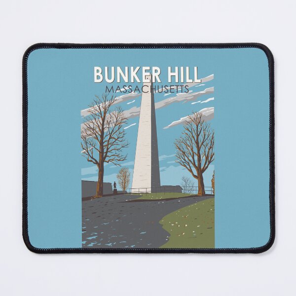 Item preview, Bunker Hill Monument Massachusetts Illustration Travel Art Vintage designed and sold by KrisSidDesigns.