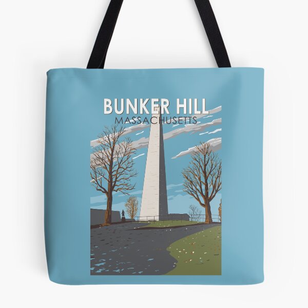 Item preview, Bunker Hill Monument Massachusetts Illustration Travel Art Vintage designed and sold by KrisSidDesigns.