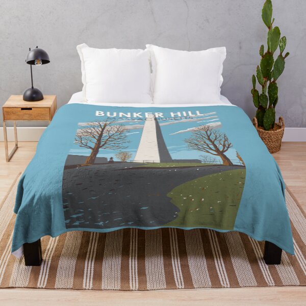 Item preview, Bunker Hill Monument Massachusetts Illustration Travel Art Vintage designed and sold by KrisSidDesigns.