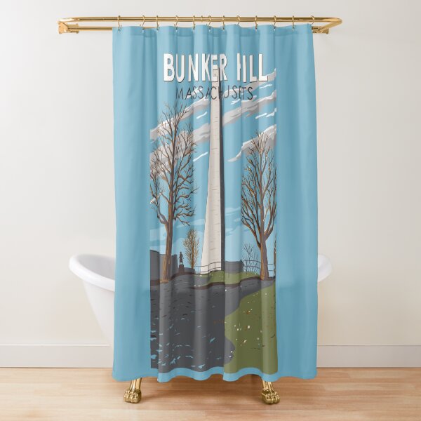 Item preview, Bunker Hill Monument Massachusetts Illustration Travel Art Vintage designed and sold by KrisSidDesigns.