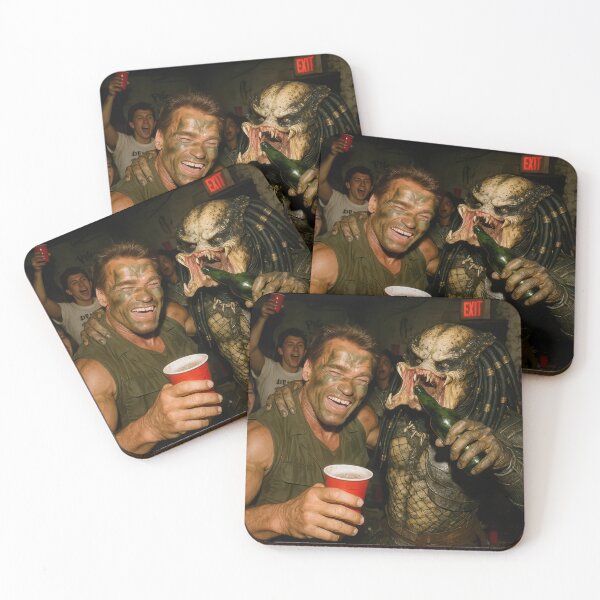 Item preview, Arnold Schwarzenegger & The Predator - a candid paparazzi-style photo designed and sold by MentalRecovery.