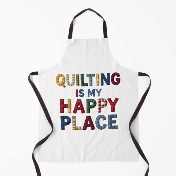 Item preview, QUILTING IS MY HAPPY PLACE - IN COLORFUL FAUX LETTERING designed and sold by AlexOBrienArt.