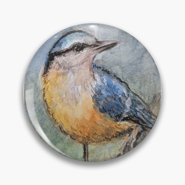 Item preview, Woodland Nuthatch Art designed and sold by Kara Draws.
