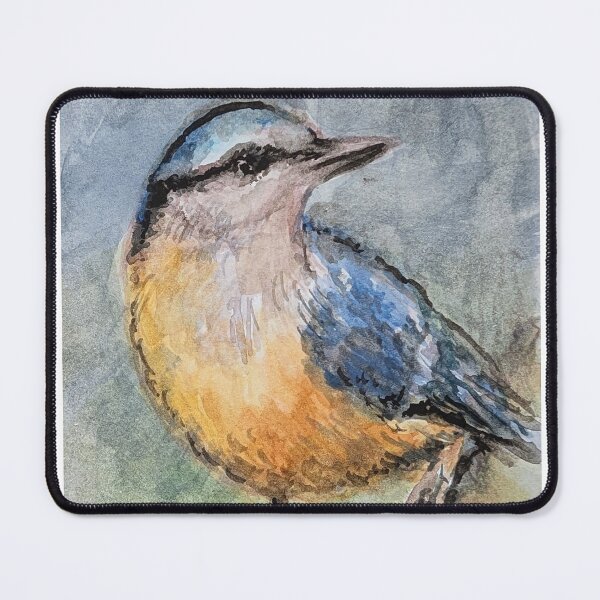 Item preview, Woodland Nuthatch Art designed and sold by Kara Draws.