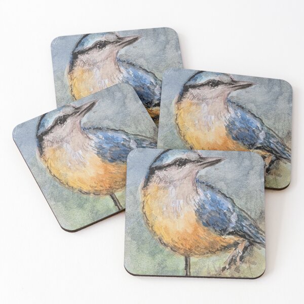 Item preview, Woodland Nuthatch Art designed and sold by Kara Draws.
