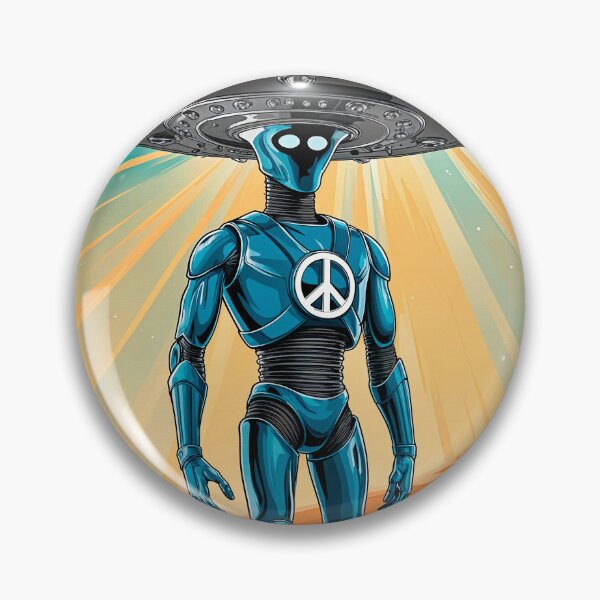 Item preview, Comic UFO with alien peace designed and sold by LioTou.