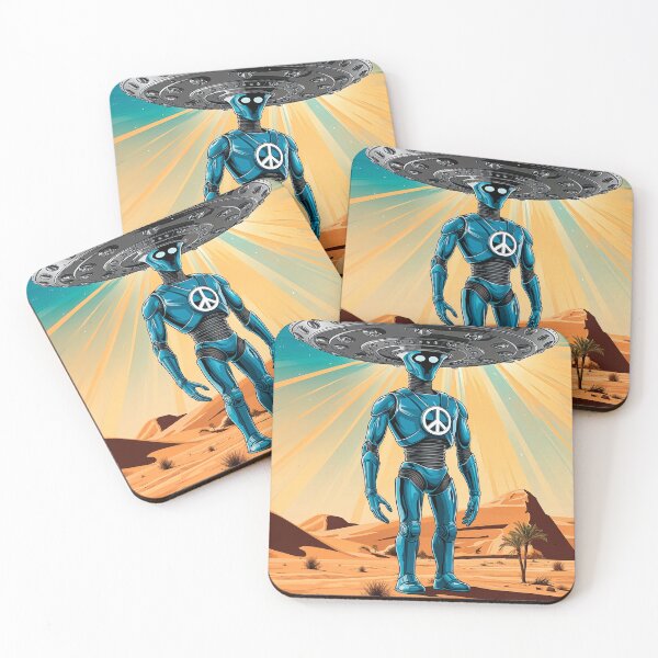 Item preview, Comic UFO with alien peace designed and sold by LioTou.