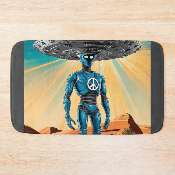 Item preview, Comic UFO with alien peace designed and sold by LioTou.