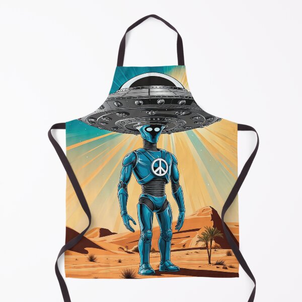 Item preview, Comic UFO with alien peace designed and sold by LioTou.