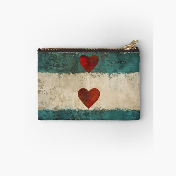 Item preview, Abstract Heart Stripe Wall Art Teal Neutral Minimalist Print designed and sold by NarjaShop.