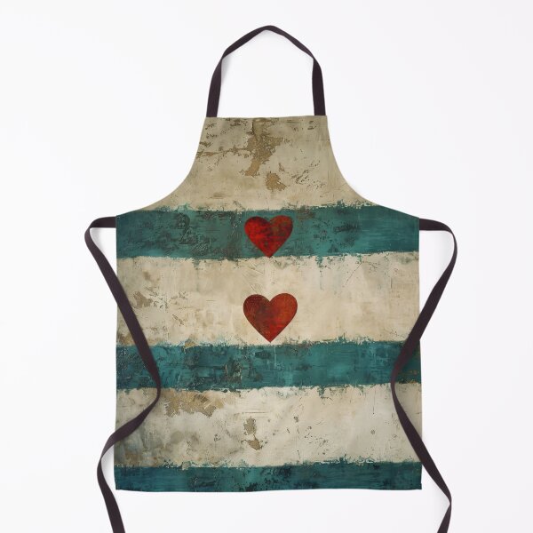 Item preview, Abstract Heart Stripe Wall Art Teal Neutral Minimalist Print designed and sold by NarjaShop.