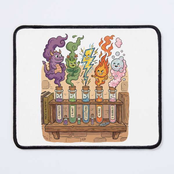 Item preview, Science Experiment Retro Cartoon Test Tubes designed and sold by EKHOAISTORE.