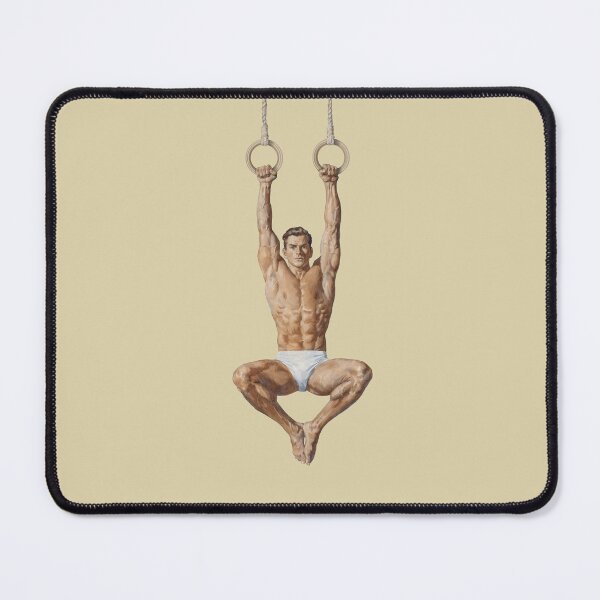 Item preview, Vintage Male Gymnast Hanging Rings – Retro Athletic Art designed and sold by gayishdesign.