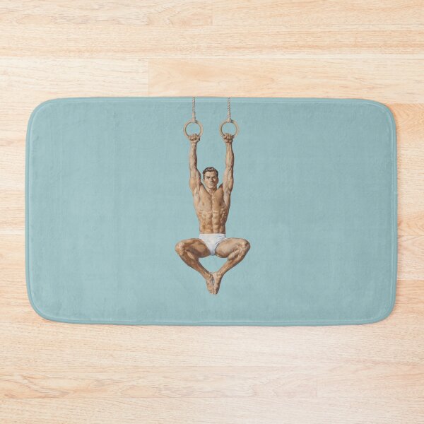Item preview, Vintage Male Gymnast Hanging Rings – Retro Athletic Art designed and sold by gayishdesign.