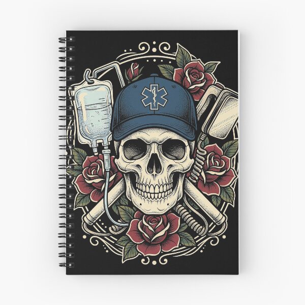 Item preview, Paramedic Skull Tattoo Style designed and sold by SayIt-Wear.