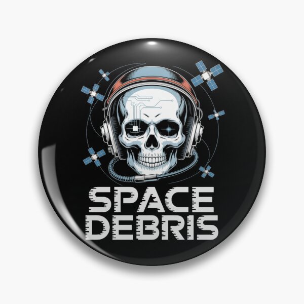 Item preview, Space Debris — Skull Headset Grid Satellite Neon Streetwear Space Tee V3 designed and sold by DarylWelsh2024.