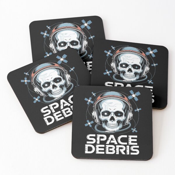 Item preview, Space Debris — Skull Headset Grid Satellite Neon Streetwear Space Tee V3 designed and sold by DarylWelsh2024.