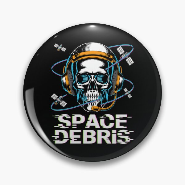 Item preview, Space Debris — Skull Headset Grid Satellite Neon Streetwear Space Tee V4 designed and sold by DarylWelsh2024.