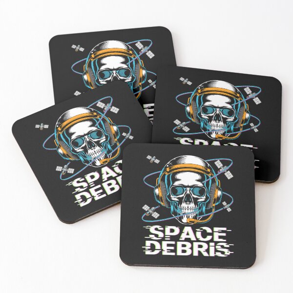 Item preview, Space Debris — Skull Headset Grid Satellite Neon Streetwear Space Tee V4 designed and sold by DarylWelsh2024.