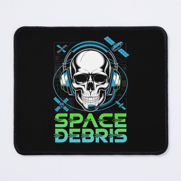 Item preview, Space Debris — Skull Headset Grid Satellite Neon Streetwear Space Tee V5 designed and sold by DarylWelsh2024.