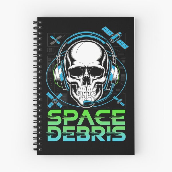 Item preview, Space Debris — Skull Headset Grid Satellite Neon Streetwear Space Tee V5 designed and sold by DarylWelsh2024.