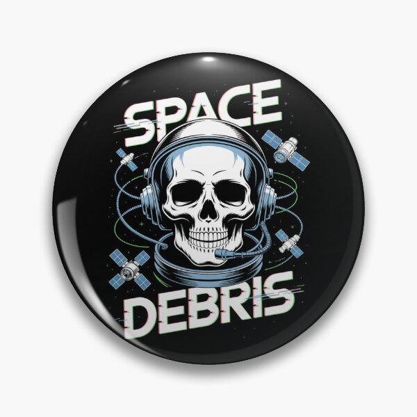 Item preview, Space Debris — Skull Headset Grid Satellite Neon Streetwear Space Tee V6 designed and sold by DarylWelsh2024.