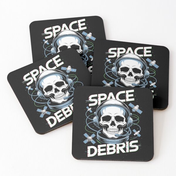 Item preview, Space Debris — Skull Headset Grid Satellite Neon Streetwear Space Tee V6 designed and sold by DarylWelsh2024.