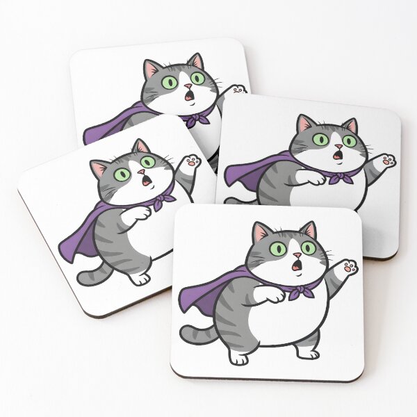Item preview, Super Chunky Cat Hero Cartoon Funny Cat Design. designed and sold by The-T-In-Retro.