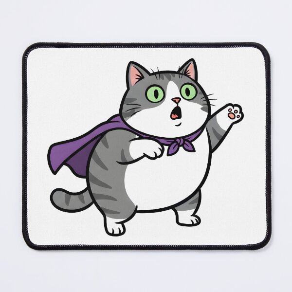 Item preview, Super Chunky Cat Hero Cartoon Funny Cat Design. designed and sold by The-T-In-Retro.