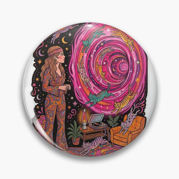 Item preview, Portal To The Cat Dimension Retro Psychedelic 70s designed and sold by EKHOAISTORE.