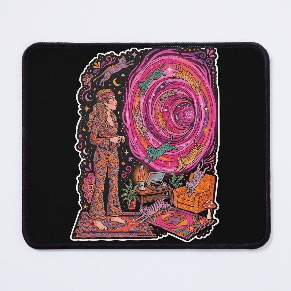 Item preview, Portal To The Cat Dimension Retro Psychedelic 70s designed and sold by EKHOAISTORE.