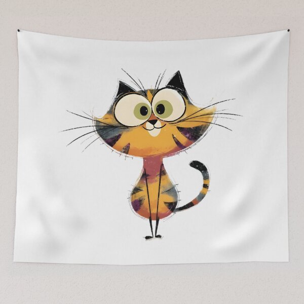 Item preview,  Cute Happy Cat designed and sold by Retro Whimsy.