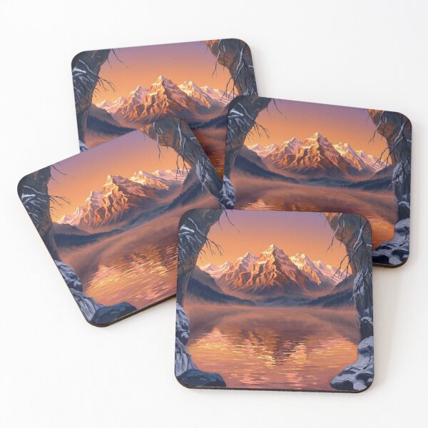 Item preview, Majestic Golden Sunset Viewed From Snowy Cave designed and sold by Vista Atelier.