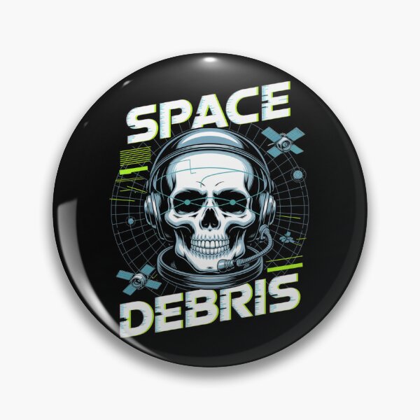 Item preview, Space Debris — Skull Headset Grid Satellite Neon Streetwear Space Tee V7 designed and sold by DarylWelsh2024.