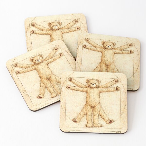 Item preview, Art meets humor: Vitruvian teddy bear designed and sold by Steffani Lehmann.