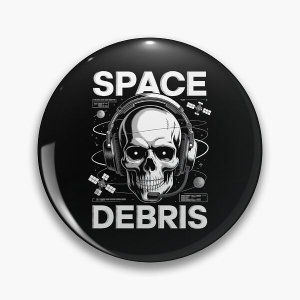 Item preview, Space Debris — Skull Headset Grid Satellite Neon Streetwear Space Tee V8 designed and sold by DarylWelsh2024.