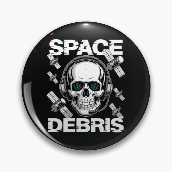Item preview, Space Debris — Skull Headset Grid Satellite Neon Streetwear Space Tee V9 designed and sold by DarylWelsh2024.