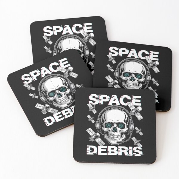 Item preview, Space Debris — Skull Headset Grid Satellite Neon Streetwear Space Tee V9 designed and sold by DarylWelsh2024.