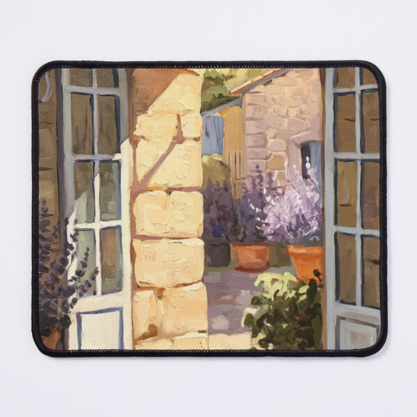 Item preview, French Archway Interior View | Provence Courtyard Entrance Painting designed and sold by CARRAANN.