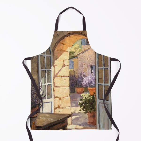 Item preview, French Archway Interior View | Provence Courtyard Entrance Painting designed and sold by CARRAANN.